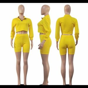 Two Piece Biker Short Set